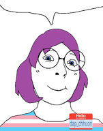 clothes dap_chhuon(user) female femjak flag:transgender_pride_flag hair meta:namefags purple_hair series:foidjaks smile speech_bubble subvariant:female_cobson template tranny trans transparent_background troon variant:cobson // 962x1220 // 70.3KB