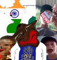 ass bangladesh beard big_lips big_nose bihar brazil breaking_news cap chest_hair clothes crying distorted flag:bangladesh flag:bihar flag:india flag_shirt flamengo gynaecomastia hair hat india leaf lips maranhão mustache nosebleed open_mouth police santa_inês subvariant:chainsaw_bernd swastika text trend:jartycuck trend:slopjak trollface variant:bernd white_text // 902x952 // 749.0KB