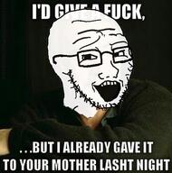 glasses meme open_mouth sex smile soyjak stubble text variant:soyak // 470x476 // 214.3KB