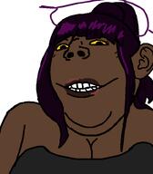 black_skin blue_archive i_regret_making_this purple_hair subvariant:gapealien subvariant:gapealien_female variant:gapejak yellow_eyes // 700x800 // 24.2KB