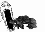 animated dance music nas:gigachad subnas:terachad vacuum variant:markiplier_soyjak2 vore white_background // 1066x768, 5.8s // 925.2KB