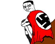 buff cape crossed_arms hakenkreuz looking_down muscles nazism smile smirk smug squatting stormfront_(theboys) the_boys variant:chudjak // 640x516 // 12.6KB