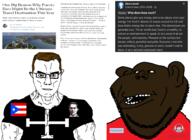 2soyjaks amerimutt brown_eyes brown_hair chasecool_(namefag) fact flag:nationalist_party_of_puerto_rico flag:puerto_rico glasses iowa_vs_puerto_rico jose_coll_y_cuchi lips mutt nationalism puerto_rico quora soyjak subvariant:chudjak_front subvariant:impish_amerimutt subvariant:muscular_chud trvthnvke variant:chudjak variant:impish_soyak_ears wendys // 2048x1490 // 926.0KB