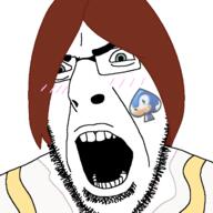 angry blue_eyes blush blushing brown_hair female glasses hair necklace open_mouth princess princess_elise queen_of_spades sega sonic_the_hedgehog sonic_the_hedgehog_(2006) soyjak spade stubble tattoo variant:cobson video_game white_skin // 721x720 // 42.7KB