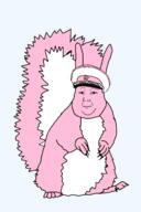 animal closed_mouth clothes full_body hat military_cap soyjak subvariant:feralsquirrel tail trend:squirreljakking variant:kuzjak // 340x512 // 44.1KB