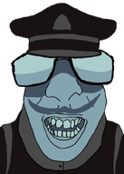 cap clothes communism glasses hat m_vonel meta:namefags meta:self_insert mustache open_mouth papers_please soyton_(user) teeth transparent_background uniform variant:israeli_soyjak video_game // 584x819 // 71.8KB