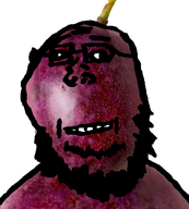 beard forehead_lines glasses grape series:foodeez! smile soyjak stem variant:whiteboardjak white_background // 670x745 // 251.9KB