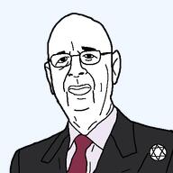 badge bald clothes ear eyebrows glasses klaus_schwab lips looking_at_you mouth_closed necktie no_stubble nose star_of_david suit transparent_background variant:schwabjak white_skin wrinkles // 447x447 // 18.1KB