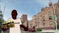 animated arm black_skin clothes glasses hand irl_background music nigger open_mouth pointing police sound soyjak stubble text tshirt variant:shirtjak video // 640x360, 44.5s // 1.5MB