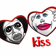 2soyjaks 3d animated closed_mouth dark deformed ear eyelashes glasses heart kiss lips makesweet makeup mustache oh_my_god_she_is_so_attractive ominous soyjak stubble variant:feraljak variant:impish_soyak_ears // 400x300 // 1.1MB