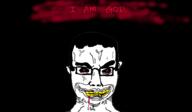 blood creepypasta demon horror insane red_eyes scary sonic.exe sonic_the_hedgehog soyjak subvariant:chudjak_front text variant:chudjak vein yellow_teeth // 1847x1080 // 455.0KB
