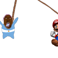 animated argentina arm bloodshot_eyes brown_skin country ext=gif flag flapping full_body glasses hanging leg mario mario_hat open_mouth purple_hair rope variant:bernd yellow_teeth // 3370x2217 // 946.3KB