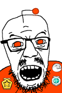 ext=gif eyebrows glasses moustache nose open_mouth red_eyes reddit reddit_gold reddit_platinum soyjak stubble teeth variant:soydult wholesome // 343x515 // 118.2KB