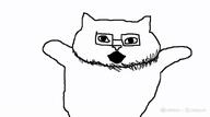 animal animated cat glasses happy meta:ai_generated open_mouth stubble talking variant:catjak // 800x445 // 4.2MB