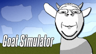 background closed_mouth cloud ear front_facing glasses goat goat_simulator grass horn shadow sky smile subvariant:gapejak_front subvariant:wholesome_soyjak subvariant:wholesome_soyjak_front text variant:gapejak white_skin // 1280x720 // 1.1MB