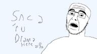 'ru booru drama eyebrows glasses o_algo open_eyes open_mouth shocked snca stubble template variant:unknown // 1280x720 // 16.8KB
