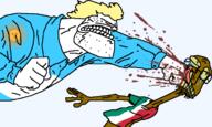 angry argentina aryan blood boogie_el_aceitoso buff clothes countryflag countrywar crying gigachad italy nigger punch shitskin subhuman tranny variant:boogiejak violence weak_shitskin_tranny yellow_hair // 740x442 // 54.0KB