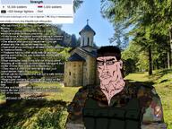 armband armija_bih black_eyes bosnia bosniak chest_rigs chetnik chetniks glasses history mujahideen orthodoxy ozren patch republika_srpska serb soyjak srpska subvariant:perceptive_chud uniform variant:chudjak vrs white_skin yugoslav_wars yugoslavia // 2109x1579 // 1.1MB