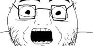 glasses oekaki open_mouth soyjak stubble variant:unknown // 500x250 // 24.7KB