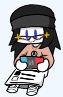 clothes glasses hair happy open_mouth smile variant:soytan // 296x451 // 50.0KB