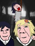 blue_eyes blue_hair flower hanging hugging meta:tagme no_more_brother_wars omori plant rope smile tongue variant:bernd variant:cobson variant:feraljak yellow_hair // 725x950 // 394.1KB