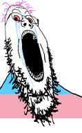 crying flag:transgender_pride_flag glasses hair pink_hair seething shocked stubble tranny transgender_flag troon variant:gapejak // 494x800 // 17.4KB