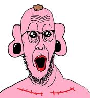 brown_hair ear earring glasses hair lips pink_skin pooner red_lips stubble variant:Cobbert // 518x565 // 41.6KB