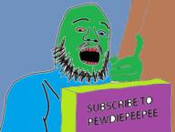 arm beard hand open_mouth pewdiepie soyjak text trend:colorjak variant:unknown // 508x383 // 61.7KB