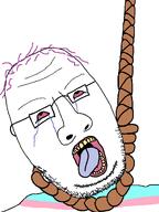bloodshot_eyes hanging noose open_mouth pink_hair rope tranny transgender_flag variant:potatosoi // 2448x3264 // 162.4KB