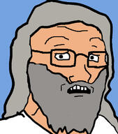 beard clothes glasses god grey_beard grey_hair open_mouth scared soyjak subvariant:soyak_(concerned) variant:soyak worried // 694x789 // 200.6KB