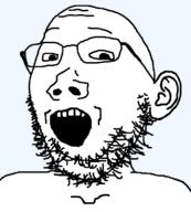 bald beard gape glasses open_mouth skinny subvariant:shrimpish variant:gapejak // 650x720 // 18.8KB