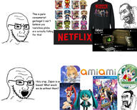 anime capeshit cartoon clothes concerned consoomer fallout fate_grand_order frown funko_pop glasses gurren_lagann happy_merchant hatsune_miku judaism megami_tensei netflix open_mouth persona persona_4 place_japan rick_and_morty soyjak stubble subvariant:soyak_(irritated) thing_japanese tv_(4chan) variant:soyak video_game vocaloid // 1000x800 // 230.7KB