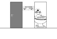 bbc door glasses open_mouth queen_of_spades racism restroom segregation sign soyjak stubble text toilet variant:cobson // 1626x1120 // 78.8KB