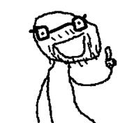 4chan b_(4chan) glasses open_mouth optimized_gif_dude smile soyjak stubble variant:optjak // 232x213 // 5.1KB