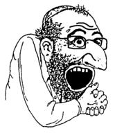 beard clothes glasses happy_merchant hat jewish_nose jews judaism kike kippah merchant open_mouth soyjak variant:merchantjak // 501x581 // 17.5KB