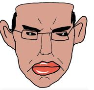 amerimutt balding brown_skin closed_mouth ear glasses hair soyjak subvariant:chudjak_front variant:chudjak // 1390x1328 // 144.4KB