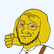 animal arthur artist:toniylijani closed_mouth dog dog_ears furry glasses janny punch smug stubble subvariant:soyak_(smug) suspenders template transparent_background white_shirt yellow_fur yellow_skin // 1000x1000 // 59.7KB