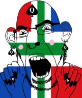 bbc blush ear facial_mark flag flag:groningen forehead_mark glasses groningen hair hand netherlands nose_piercing nose_ring open_mouth painted_nails queen_of_spades soyjak stubble subvariant:slutson subvariant:spadeson tattoo variant:cobson // 723x861 // 70.7KB