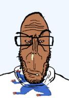 angry animal bear brown_skin buskerud closed_mouth clothes county european flag flag:buskerud glasses mucus mustache mutt norway red_eyes soyjak subvariant:euromutt sweater teeth tongue transparent_background variant:markiplier_soyjak white_skin // 591x843 // 47.6KB