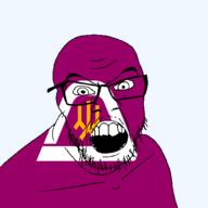 angry flag flag:yamanashi glasses hair japan looking_at_you mustache open_mouth soyjak stubble teeth todofuken transparent_background variant:feraljak yamanashi // 1500x1500 // 70.5KB