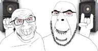 animated ext=gif hand headbanging looking_at_you music no_more_brother_wars rave smile speaker variant:cobson variant:feraljak // 759x400 // 2.7MB
