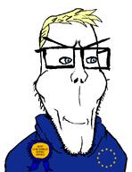 a10_eyes blonde_hair_ blue_eyes blue_shirt europe european european_union subvariant:euroaryan subvariant:euromutt trend:aryan variant:markiplier_soyjak // 490x637 // 36.6KB