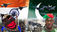 2soyjaks ai_generated beard bloodshot_eyes fighter_jeet fighter_jet flag:india flag:pakistan fnf_pedo glasses india jartycuck mig-21 mudslim mudslime pakistan poojeet rope shitskin slopjak subvariant:chudplier subvariant:jartycuck swarthoid sweating variant:chudjak variant:markiplier_soyjak war // 828x464 // 133.2KB
