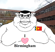 animal birmingham cow flag flag:birmingham_city heart i_heart irl_background looking_at_you obese soyjak subvariant:branigger text united_kingdom variant:brandon // 1674x1582 // 1.8MB