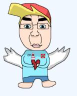 angel artist:garf aryan blond blue_eyes clothes efl eyes_like_the_o-o-cean full_body hat heart holding_heart holding_object swastika transparent_background white white_skin wing // 689x857 // 42.1KB