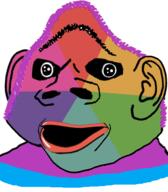 amerimutt colorful deformed distorted ear oh_my_god_she_is_so_attractive open_mouth purple_hair subvariant:ishish_amerimutt tranny variant:ishish_soyak_ears // 430x492 // 99.0KB