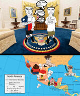 black_skin brown_skin chudnater2(namefag) comic countrywar cuba cuba_vs_mexico ferdinanddist(namefag) map mexico nuclear president skibidi_toilet texas text toilet united_states // 1157x1393 // 1.4MB