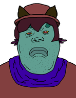 blue_skin frown jimbo_(namefag) jimbo_(user) meta:namefags niko_(oneshot) oneshot oneshot_pedo_nigger oneshotfag red_eyes scarf series:fusionjaks squidward trend:namefag_hybrids trevor_(user) variant:alicia variant:disgusting_trevorcreature yellow_sclera