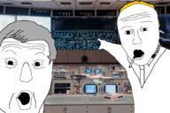 2soyjaks apollo_program arm cigarette gene_kranz grey_hair hair history moon_landing nasa open_mouth pointing science smoking soyjak variant:two_pointing_soyjaks wernher_von_braun yellow_hair // 2048x1365 // 1.9MB