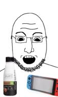 bald glasses nintendo nintendo_switch nose open_mouth soy soyboy soylent stubble variant:lennonjak video_game // 600x1001 // 126.6KB